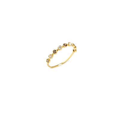Swan Ring - Χρυσό δαχτυλίδι με λευκά και καφέ ζιργκόν εναλλάξ που σίγουρα θα εντυπωσιάσει! Ένα κομμάτι που δεν πρόκειται να βαρεθείτε ποτέ μιας και δε χάνει τη διαχρονικότητα του!

Υλικό: Χρυσό 14κ με λευκά και καφέ ζιργκόν